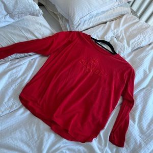 Red Embroidered Chanel Top